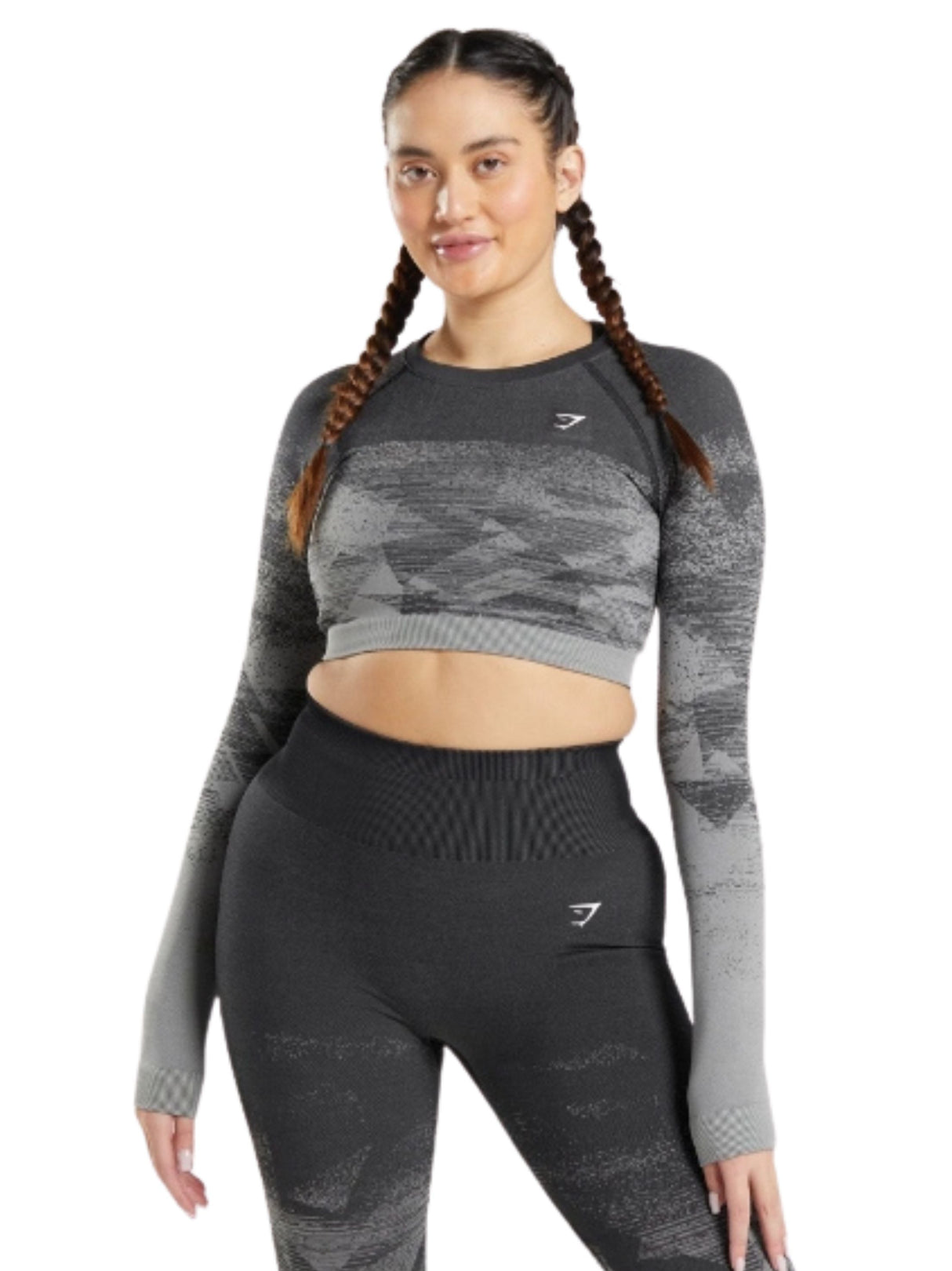 Image for Women's Printed Sport Top,Black/Grey