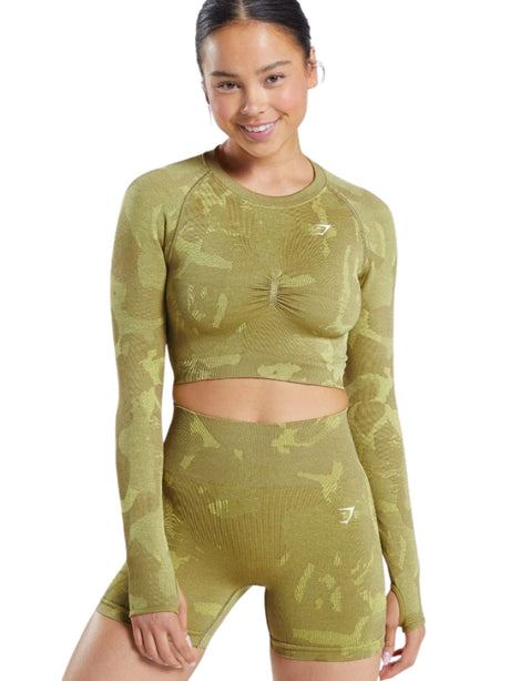 Image for Women's Printed  open Back Sport Top,Light Green