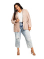 Image for Women's Textured  Blazers,Beige
