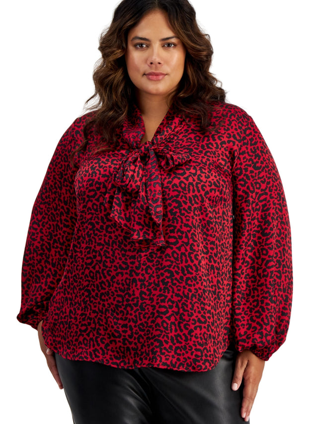 Image for Women's Printed Top,Red/Black