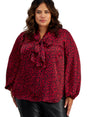 Image for Women's Printed Top,Red/Black