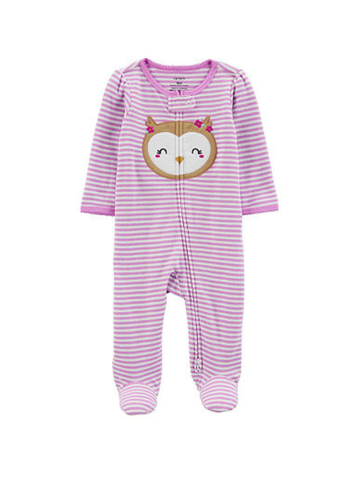 Image for Kids Girl's Striped Jumpsuit,White/Purple