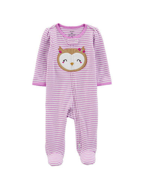 Image for Kids Girl's Striped Jumpsuit,White/Purple