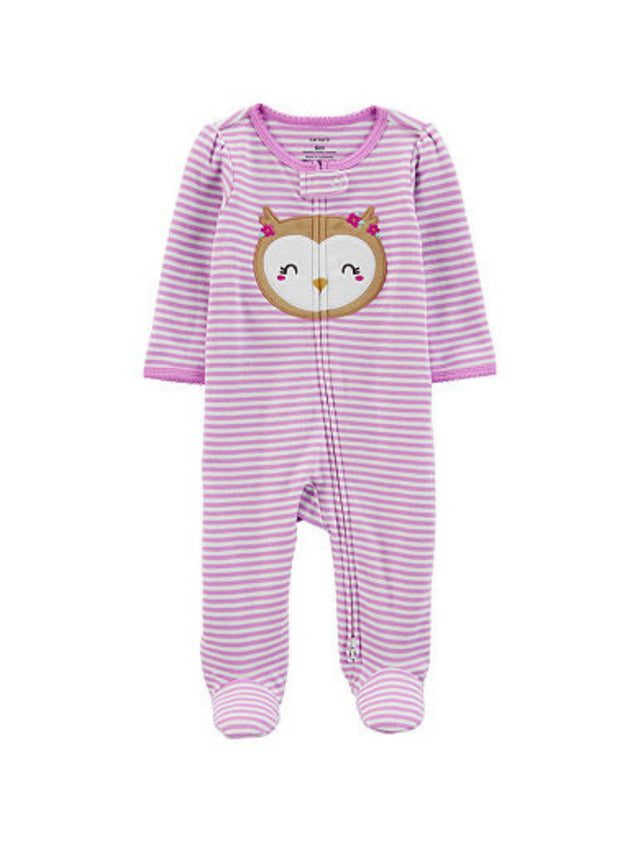 Image for Kids Girl's Striped Jumpsuit,White/Purple