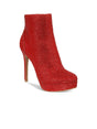 Image for Women's Rhinestone Padded Ankle Boots Heels,Red