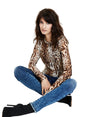 Image for Women's Animal Printed Top,Tiger