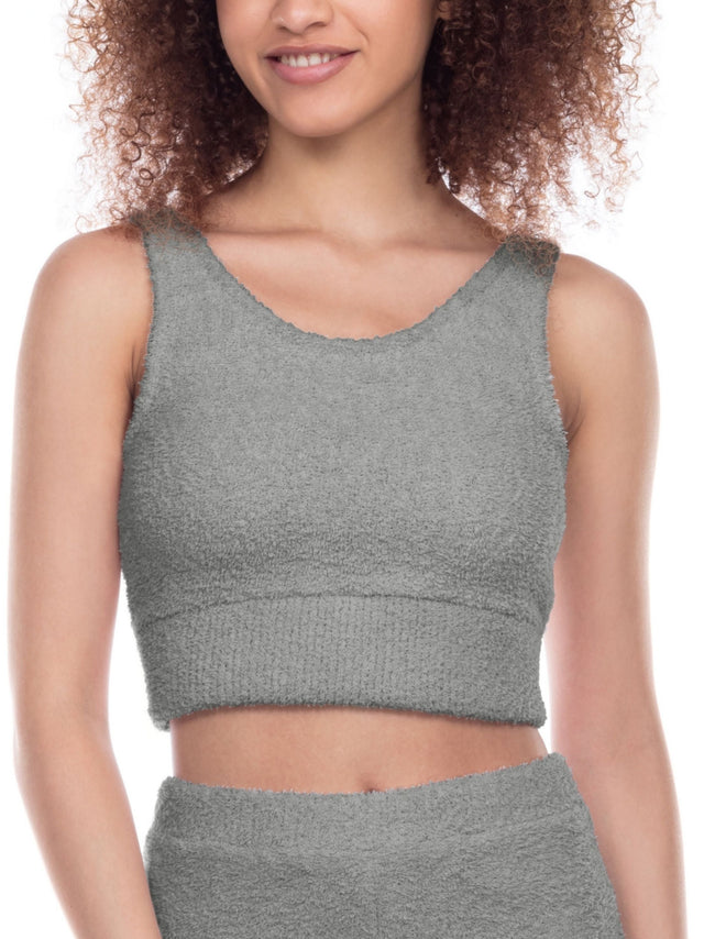 Image for Women's Textured Cropped Top,Grey