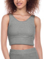 Image for Women's Textured Cropped Top,Grey