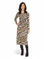 Image for Women's Printed Ruched Dress,Multi