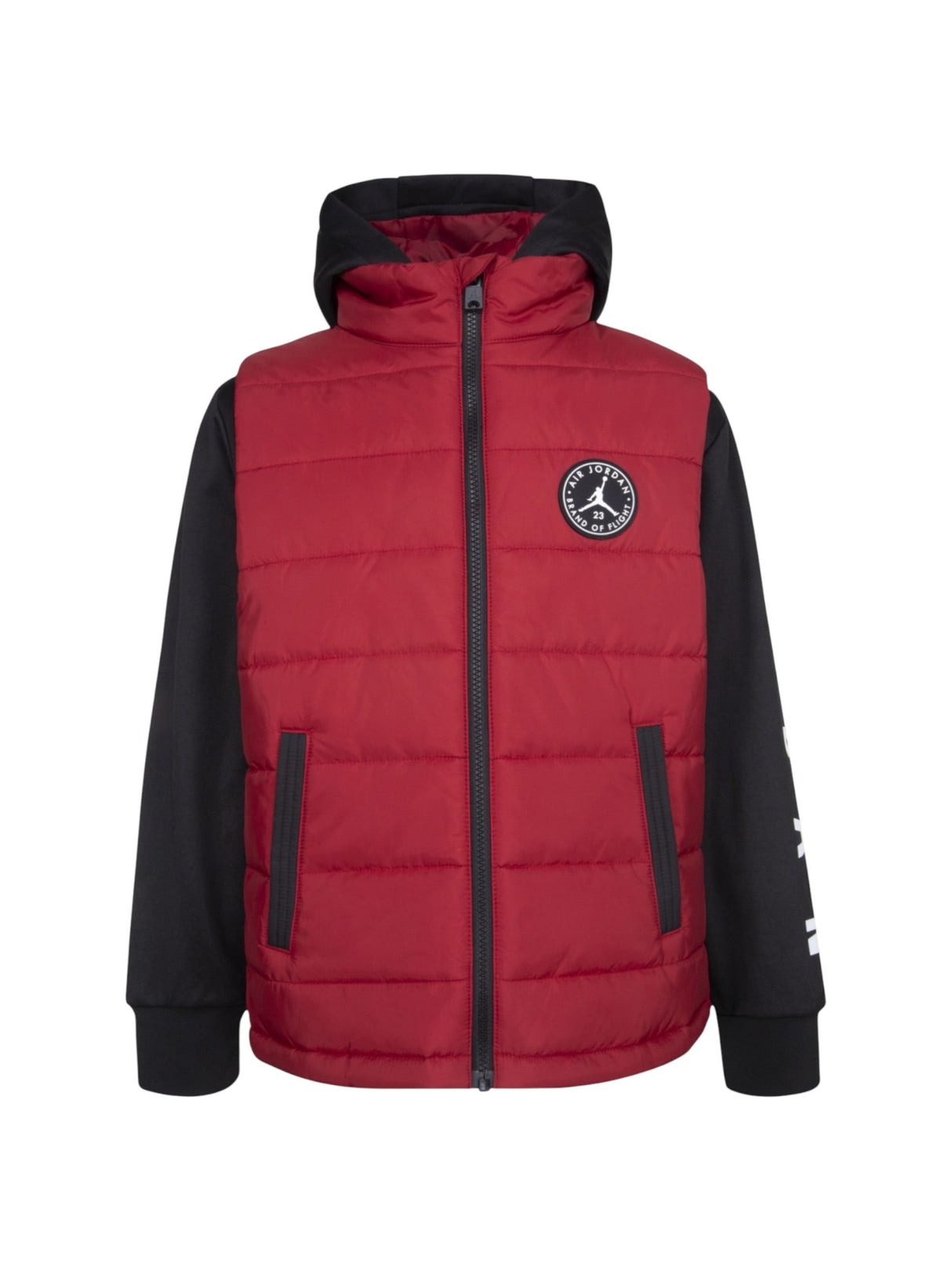 Image for Kids Boy's Quilted Jacket Two Pockets,Red/Black