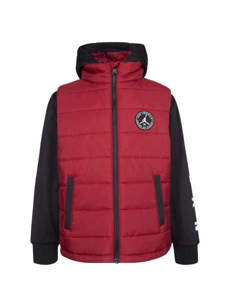 Image for Kids Boy's Quilted Jacket Two Pockets,Red/Black