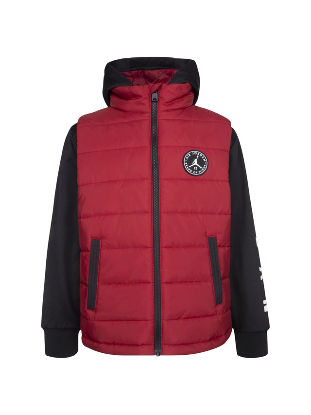 Image for Kids Boy's Quilted Jacket Two Pockets,Red/Black