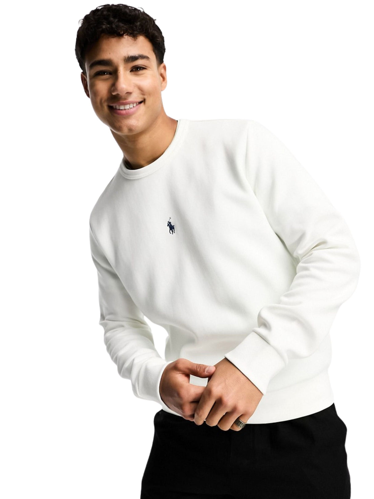Image for Men's Plain Sweater,White