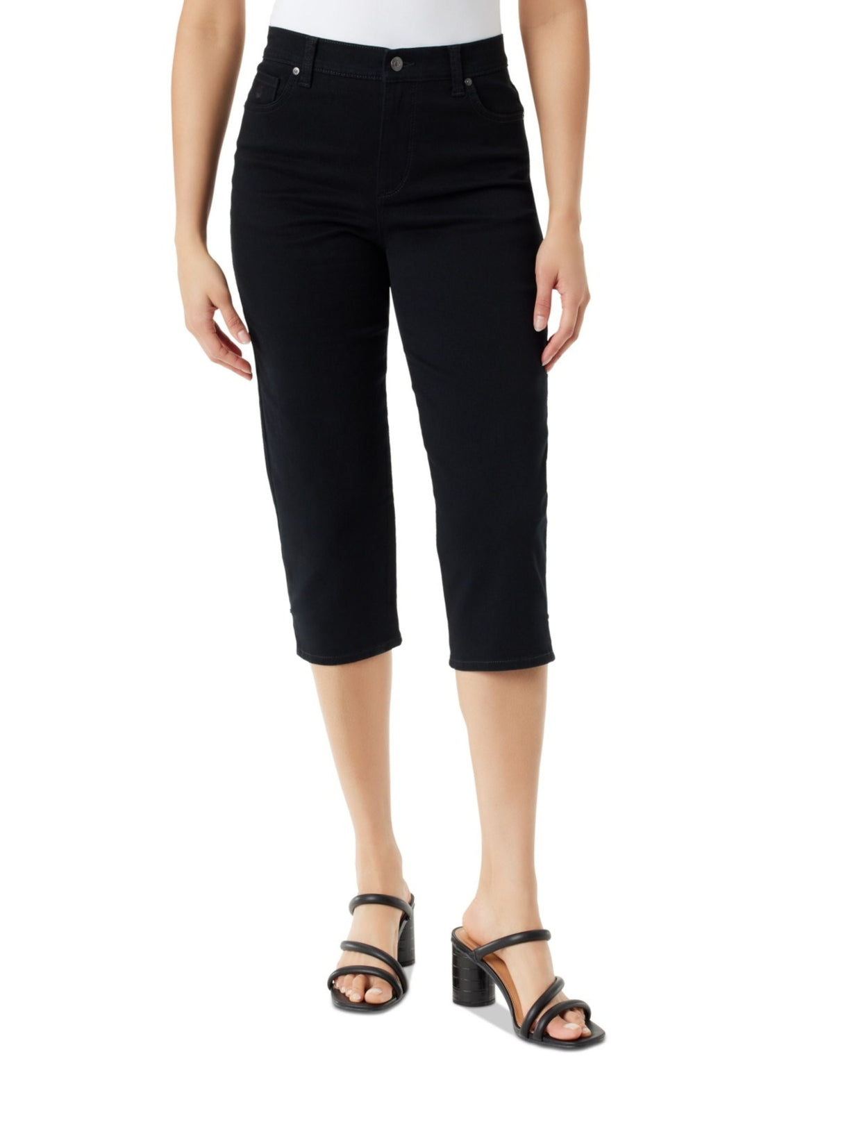 Image for Women's Plain Cropped Jeans,Black