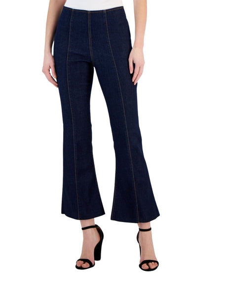 Image for Women's Bottom Wide Jeans,Navy