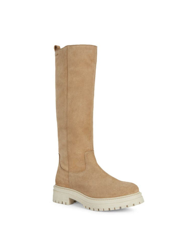 Image for Women's Textured Combat Boots,Dark Sand