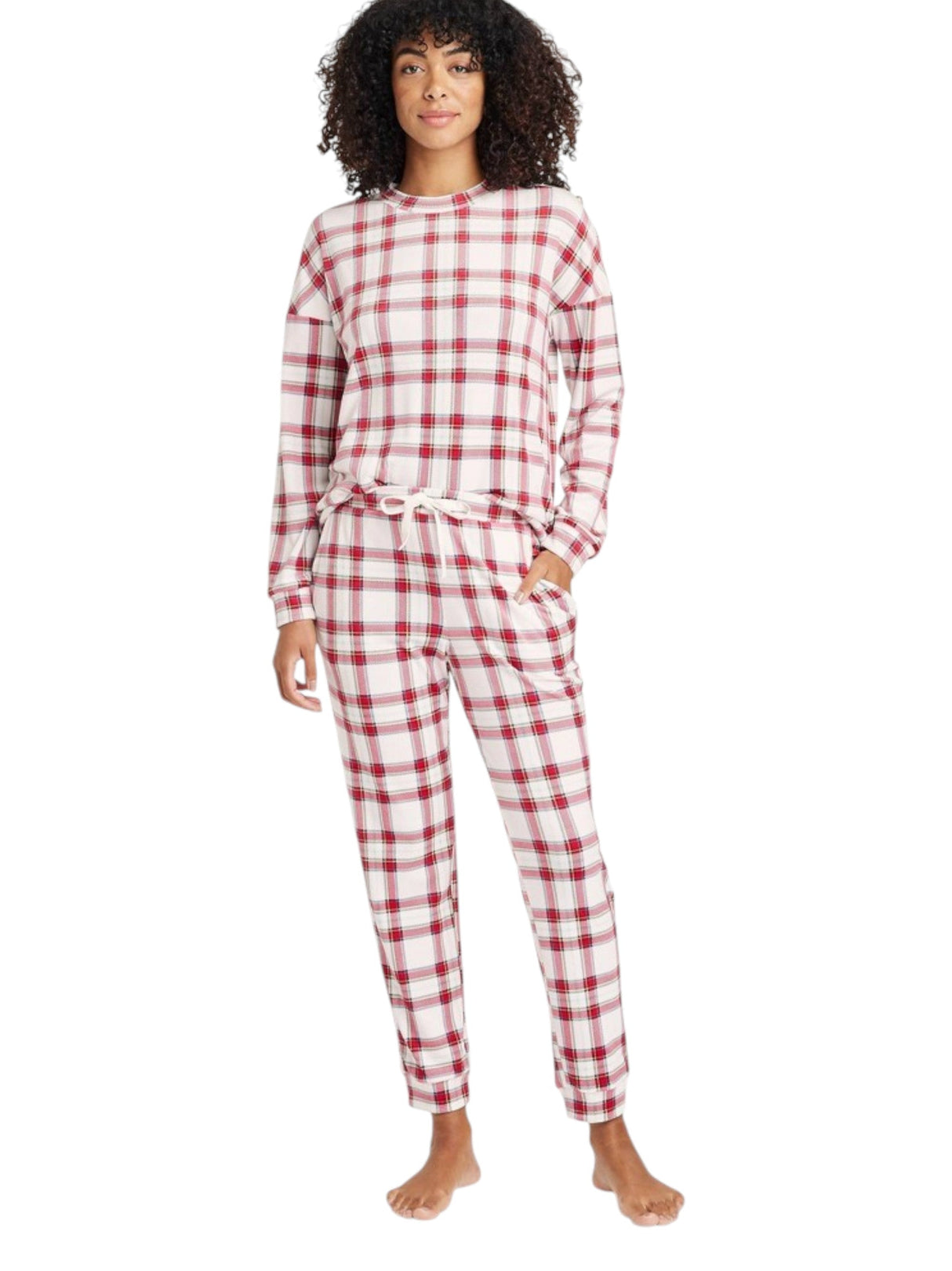Image for Women's Plaid Pajama Set,Multi