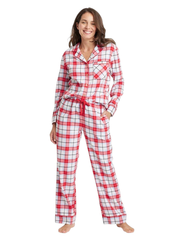 Image for Women's Plaid Pajama Set Chemise&Pants,Multi