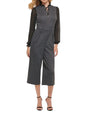 Image for Women's Herringbone Twofer Jumpsuit,Grey/Black