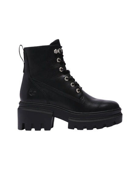 Image for Women's Plain Combat Boots Heels,Black