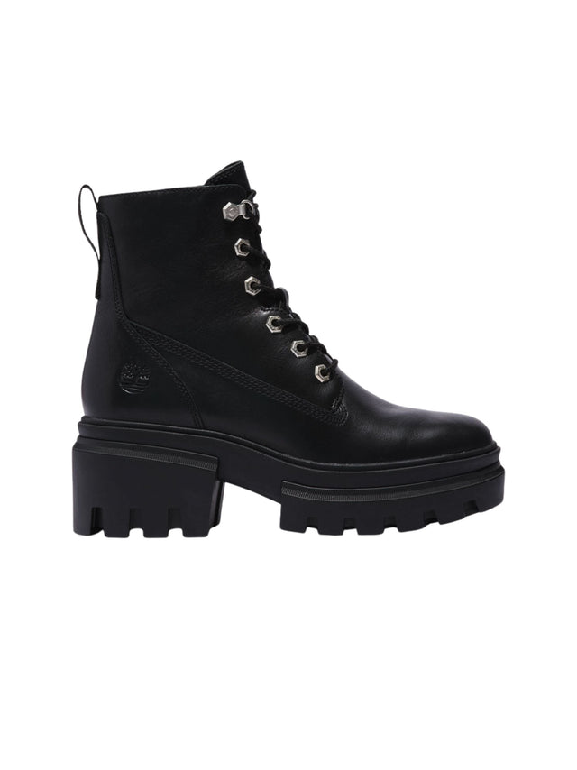 Image for Women's Plain Combat Boots Heels,Black