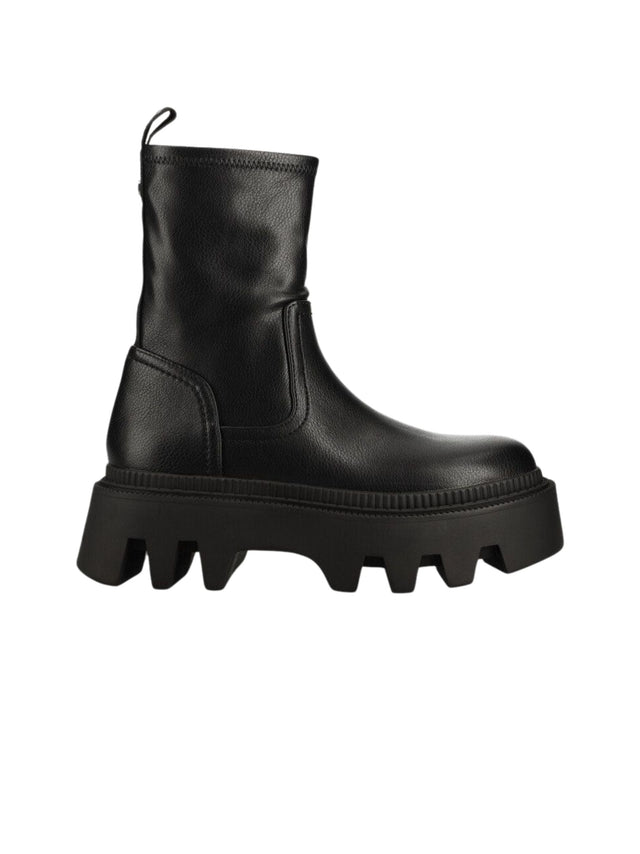 Image for Women's Plain Combat Boots Heels,Black