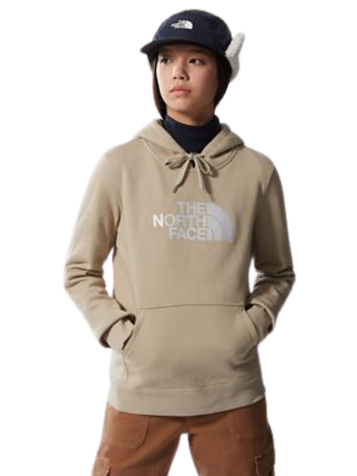 Image for Women's Brand Logo Printed Hoodies,Beige