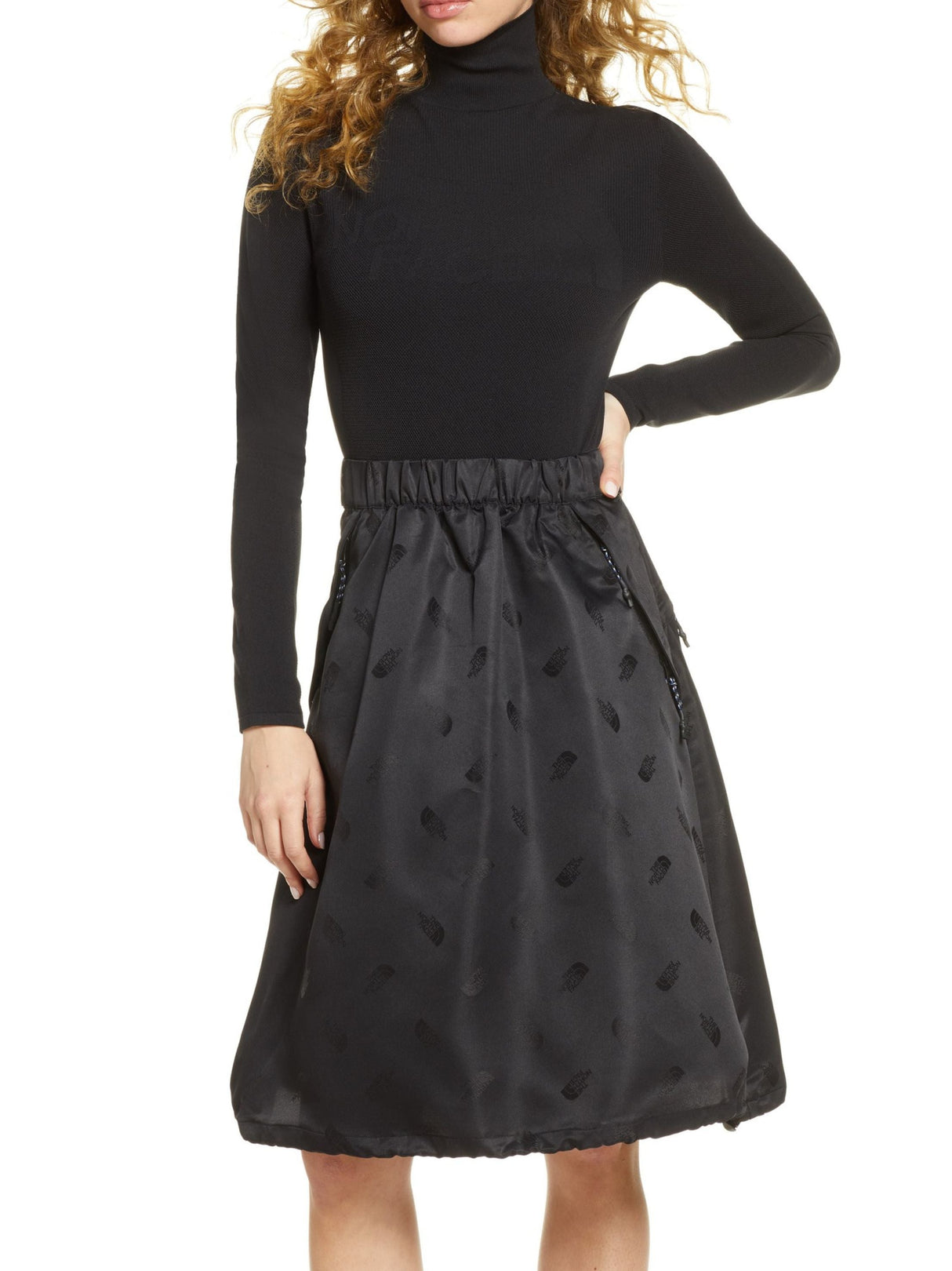 Image for Women's Brand Logo Printed Bodysuits Top,Black