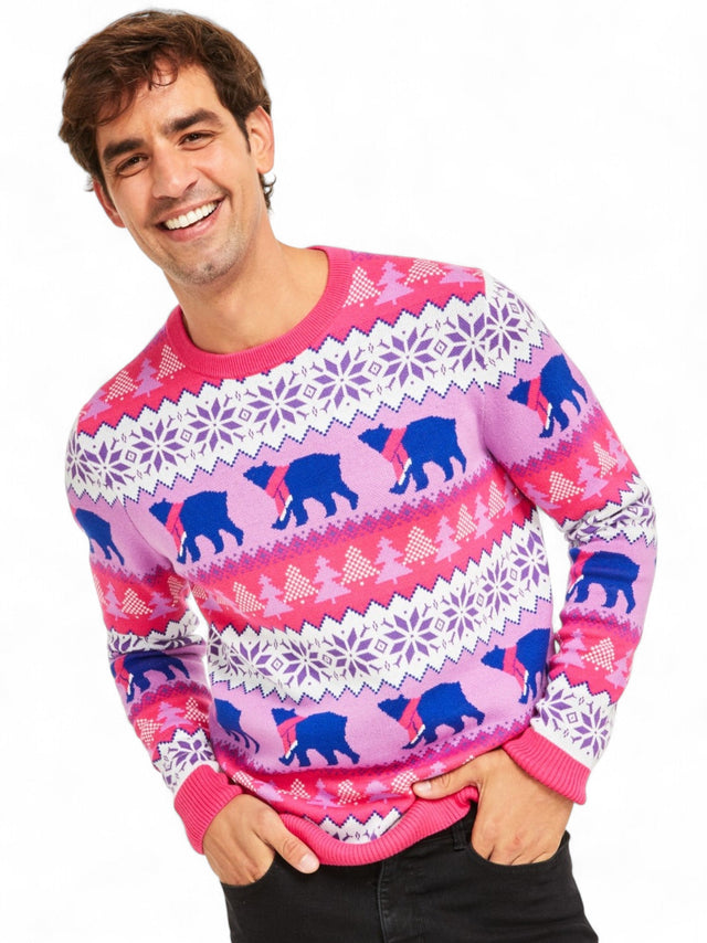 Image for Men's Mohair Plaid Sweaters,Multi