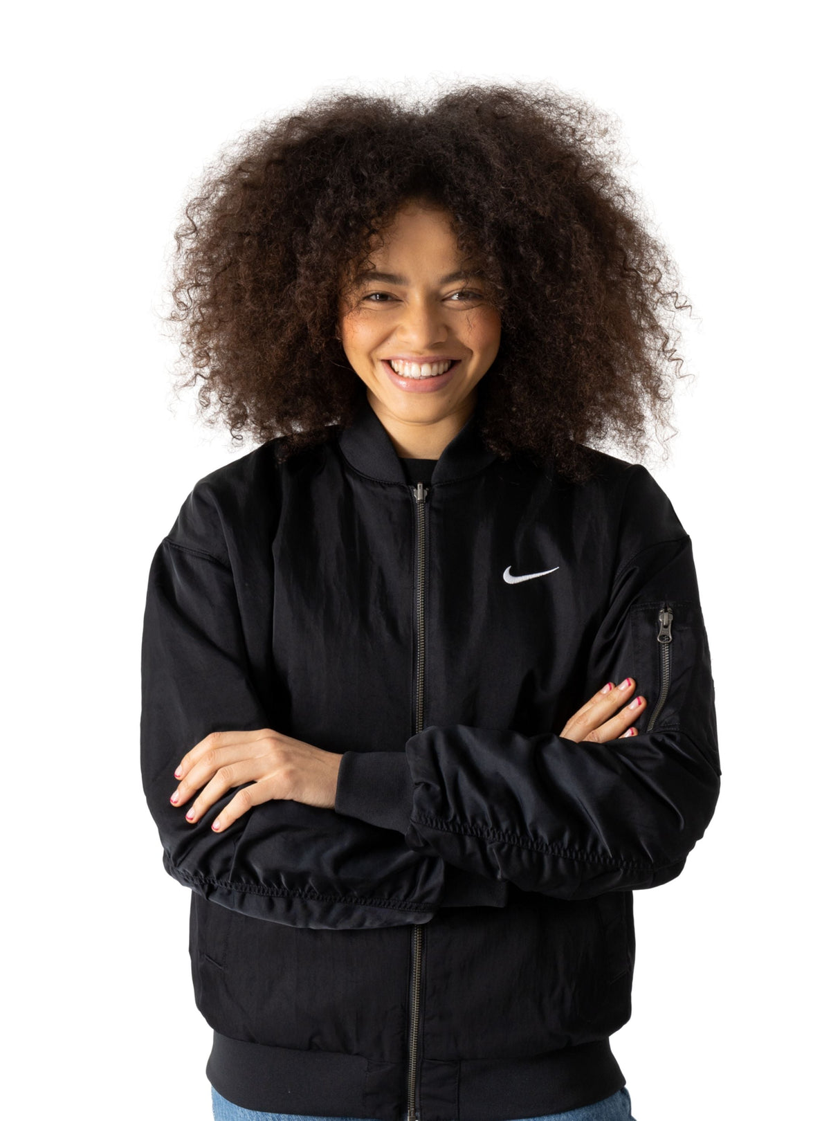 Image for Women's  Brand Logo Printed  Jacket Reveresible,Black