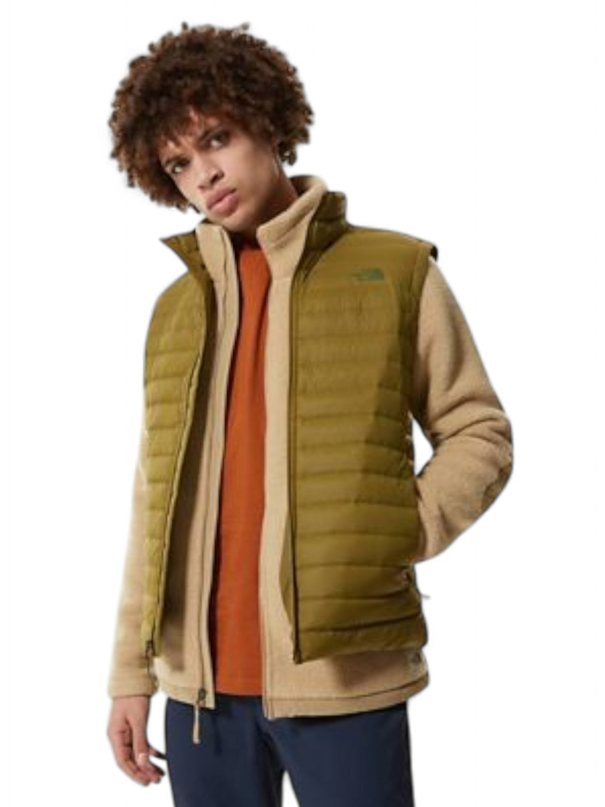 Image for Men's Quilted Vest Two Pockets,Olive