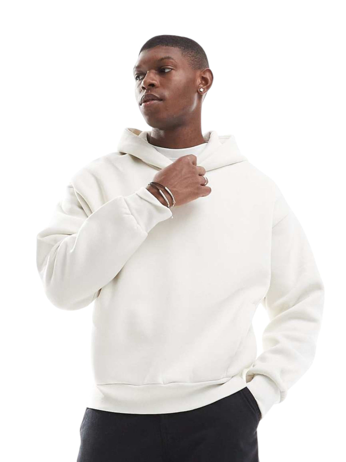 Image for Men's Plain Hoodie,Off White