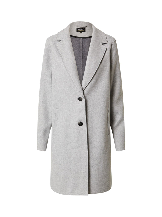 Image for Women's Banded Coat Two Pockets,Grey