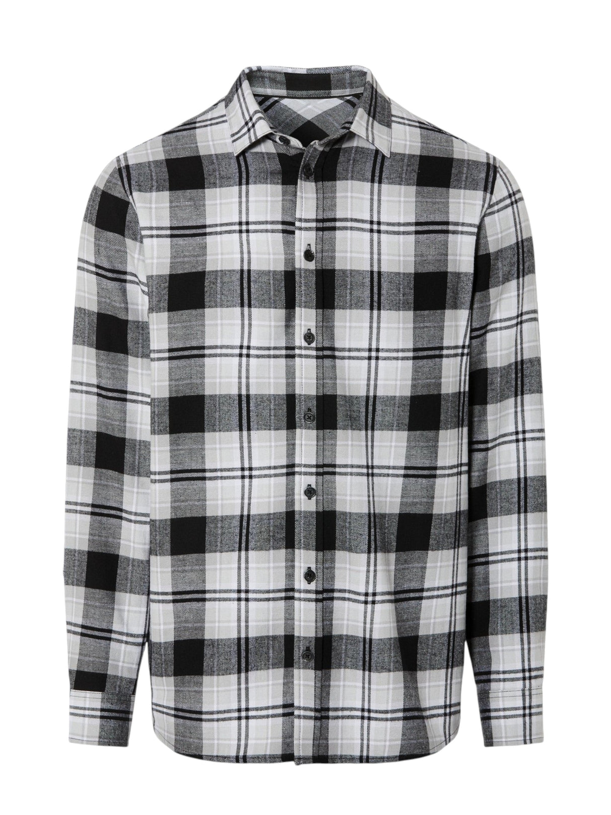 Image for Men's Plaid Dress Shirt,Black