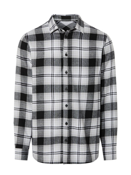 Image for Men's Plaid Dress Shirt,Black