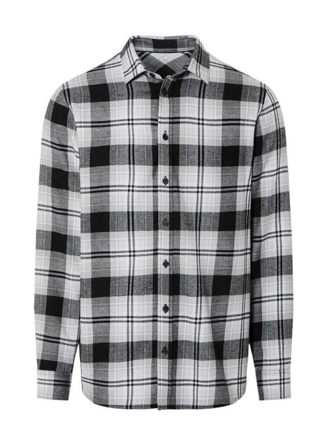 Image for Men's Plaid Dress Shirt,Black