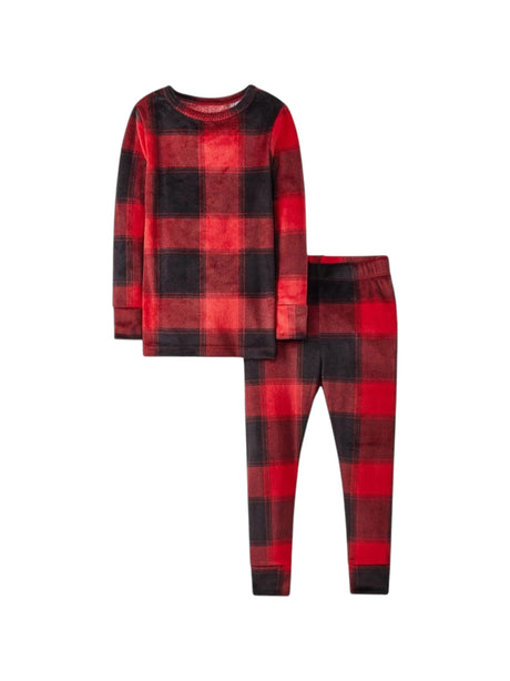 Image for Kids Boy's Plaid Pajama Set,Red