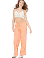Image for Women's Plain Solid Parachute Pants,Orange