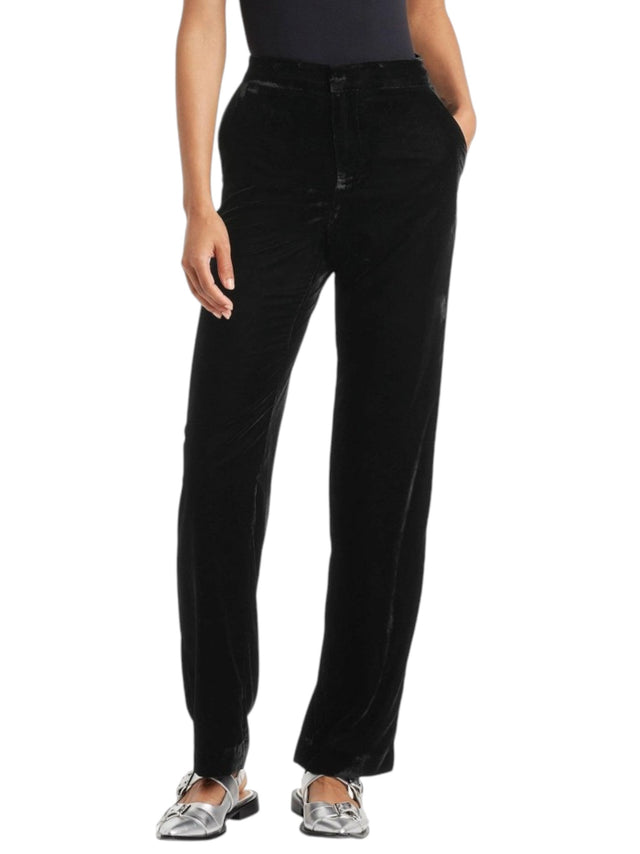 Image for Women's Plain Velour Pant,Black