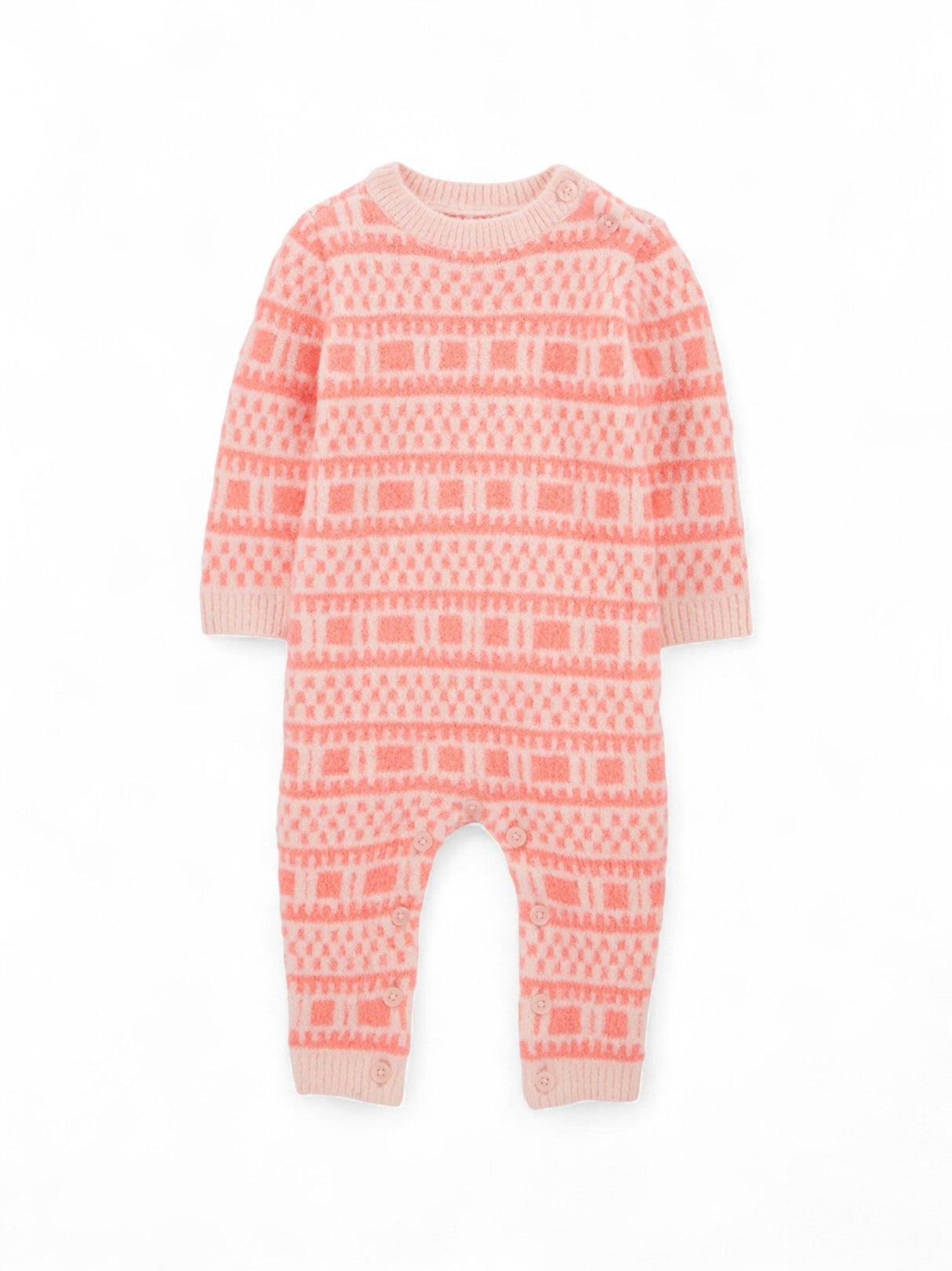 Image for Kids Girl's Plaid Jumpsuit,Peach