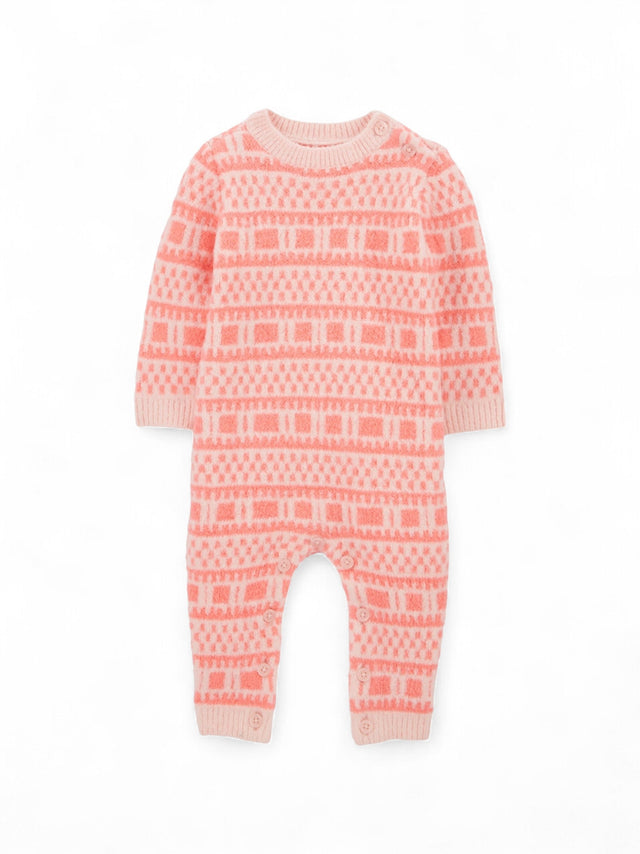 Image for Kids Girl's Plaid Jumpsuit,Peach