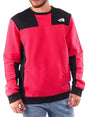 Image for Men's Colorblocked Sweaters,Black\Dark Pink