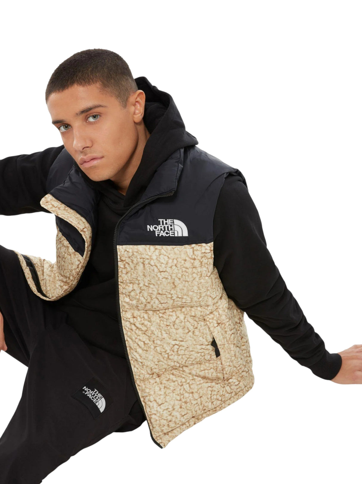 Image for Men's  Colorblocked Vest Two Pockets,Black\Yellow