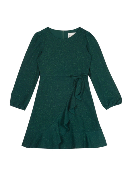 Image for Kids Girl's Glitter Knitted Dress,Royal Green