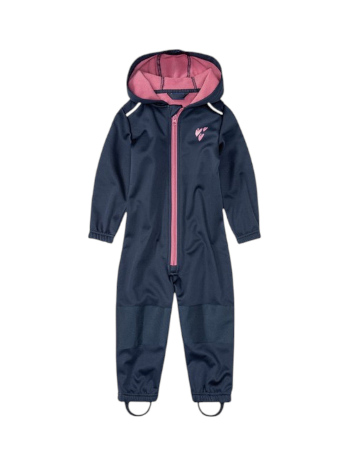 Image for Kids Girl's Quilted Heart Orinted Jumpsuit,Navy