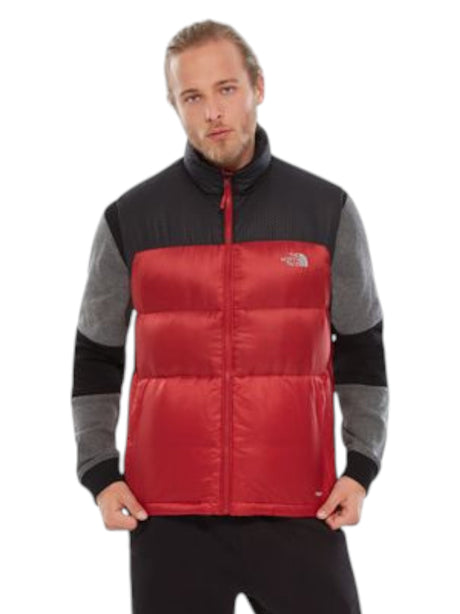 Image for Men's Quilted Vest Two Pockets,Red\Black