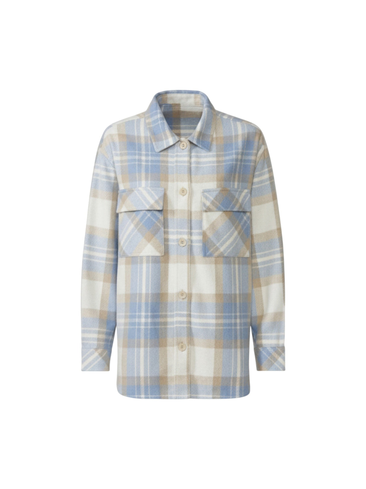 Image for Women's Plaid overshirt,Light Blue