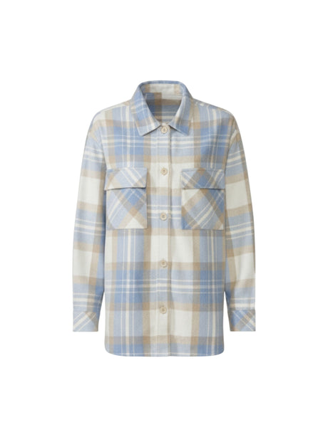 Image for Women's Plaid overshirt,Light Blue