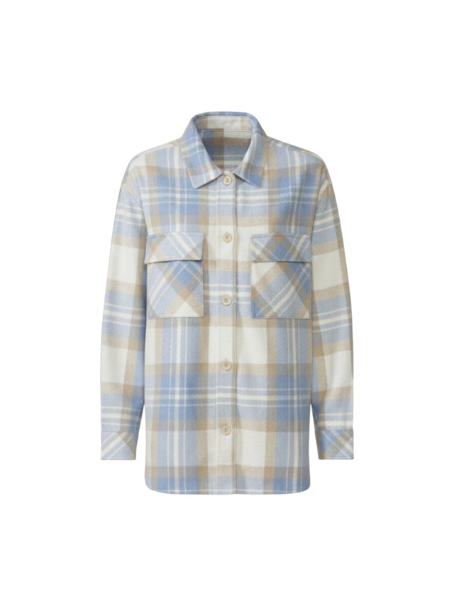 Image for Women's Plaid overshirt,Light Blue