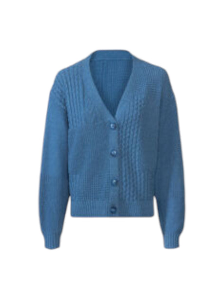 Image for Women's Open Knitted Sweaters Cardigan,Blue